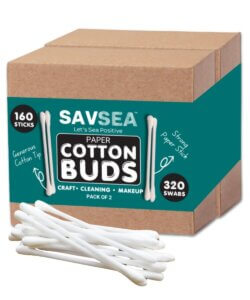 paper cotton earbuds or swabs pack of 2